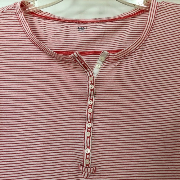 GAP Women’s 3/4 Sleeve Casual Blouse Striped Shirt - Picture 2 of 16